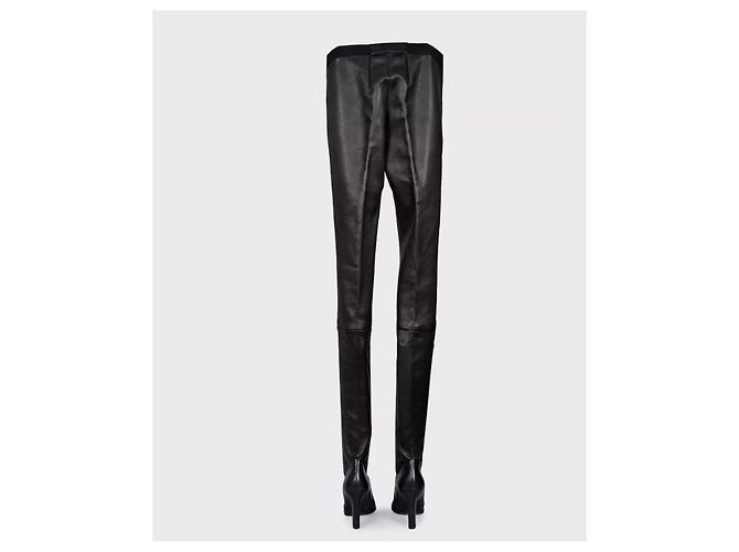 Botas altas de cuero negro Tamara Mellon - Talla 39 de segunda mano - vista 4