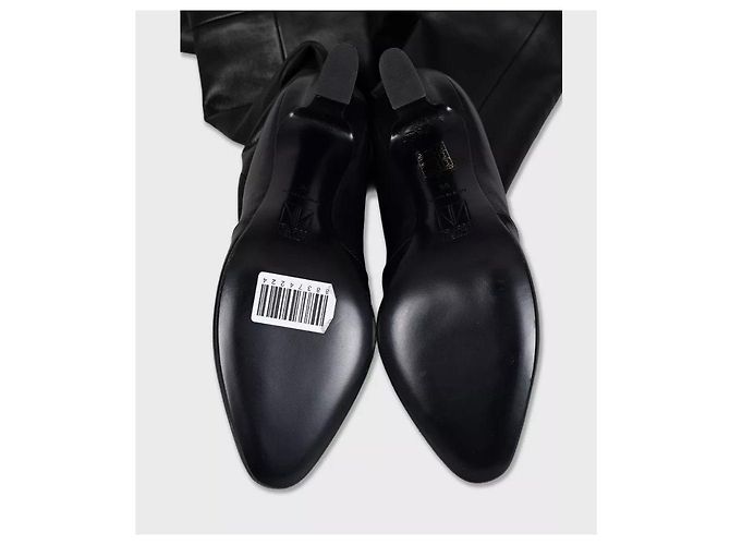 Botas altas de cuero negro Tamara Mellon - Talla 39 de segunda mano - vista 5