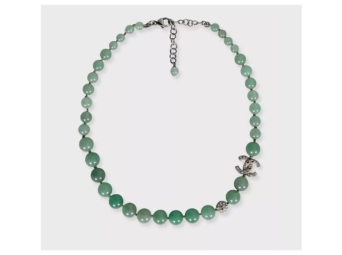 Set Collana e Bracciale Verde Chanel Primavera/Estate 2015 Usato - vista 2