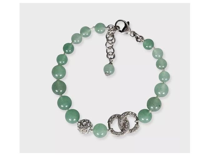 Set Collana e Bracciale Verde Chanel Primavera/Estate 2015 Usato - vista 5