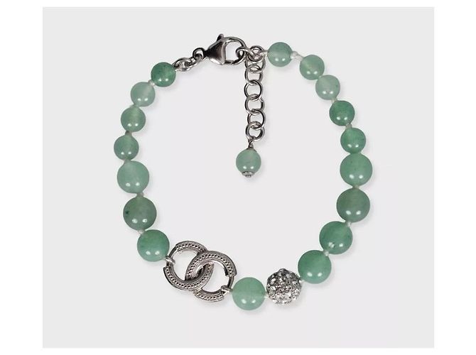 Set Collana e Bracciale Verde Chanel Primavera/Estate 2015 Usato - vista 6