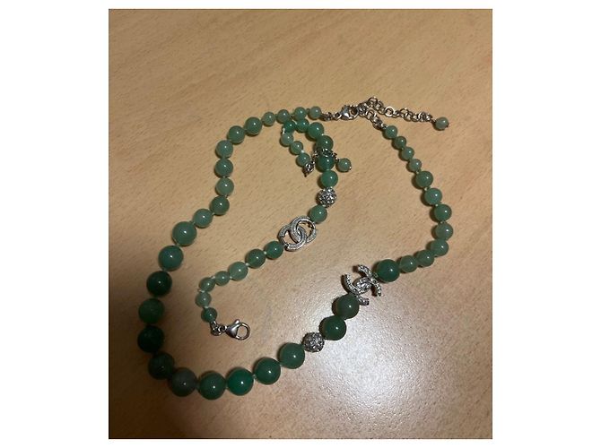 Set Collana e Bracciale Verde Chanel Primavera/Estate 2015 Usato - vista 8