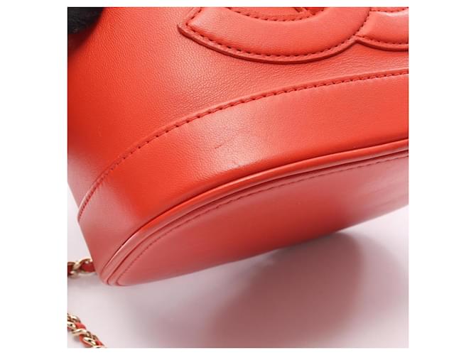 Borsa a 2 modi Chanel Coco Mark Rosso - vista 7