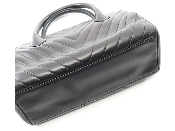 Borsa Chanel Chevron V-stitch Nero - vista 10