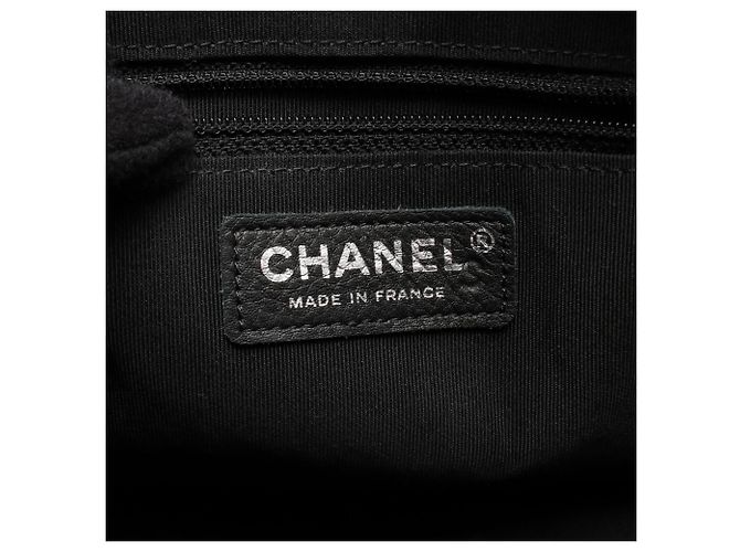 Borsa a Spalla Chanel Chevron V-Stitch Tassel Nero - vista 4