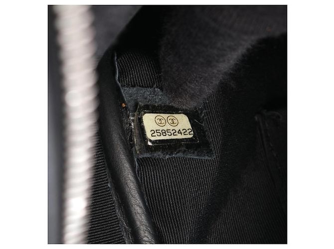 Borsa a Spalla Chanel Chevron V-Stitch Tassel Nero - vista 5