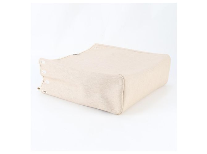 Hermès Hermes Herbag MM Leather Toile Borsa a tracolla 2-Way Beige - vista 13