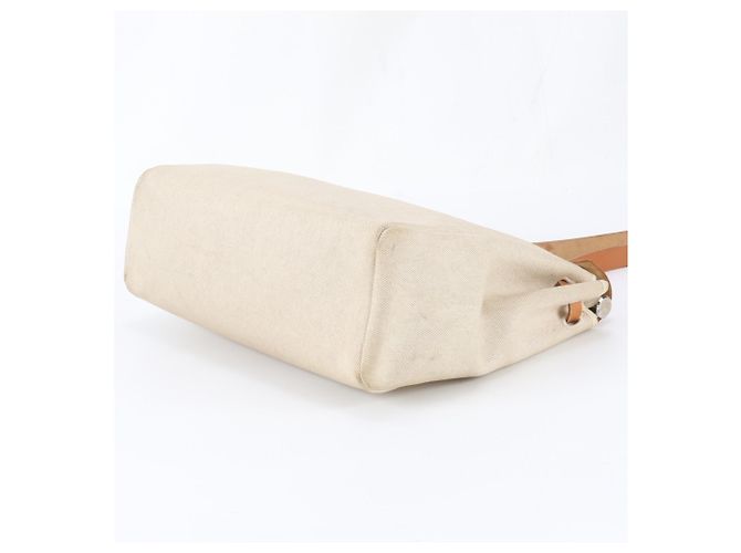 Hermès Hermes Herbag MM Leather Toile Borsa a tracolla 2-Way Beige - vista 5