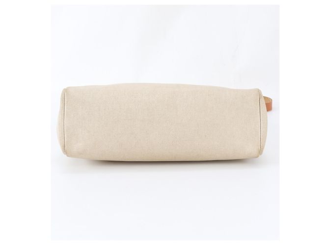 Hermès Hermes Herbag MM Leather Toile Borsa a tracolla 2-Way Beige - vista 7
