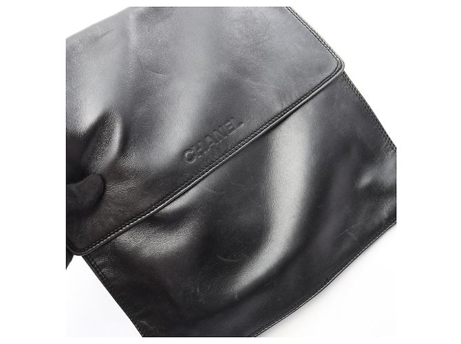 Borsa a tracolla Chanel in pelle nera Nero - vista 7