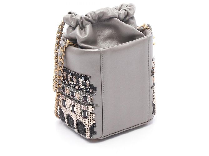 Chanel Small Bucket Bag Silber - Ansicht 2