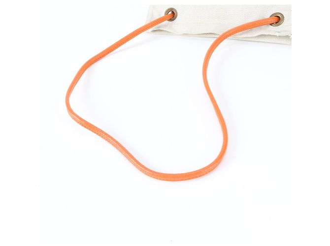 Hermès Borsa a tracolla Hermes Aline PM Toile Chevron Leather Beige Arancione - vista 3