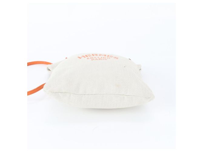 Hermès Borsa a tracolla Hermes Aline PM Toile Chevron Leather Beige Arancione - vista 4