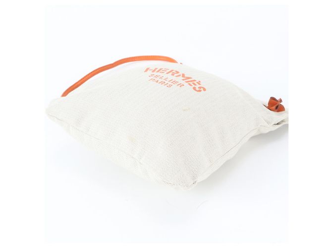 Hermès Borsa a tracolla Hermes Aline PM Toile Chevron Leather Beige Arancione - vista 5