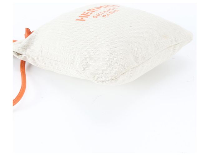 Hermès Borsa a tracolla Hermes Aline PM Toile Chevron Leather Beige Arancione - vista 6