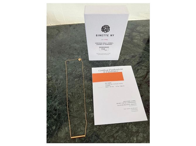Collar Ginette NY en oro rosa Dorado Gold hardware - vista 5