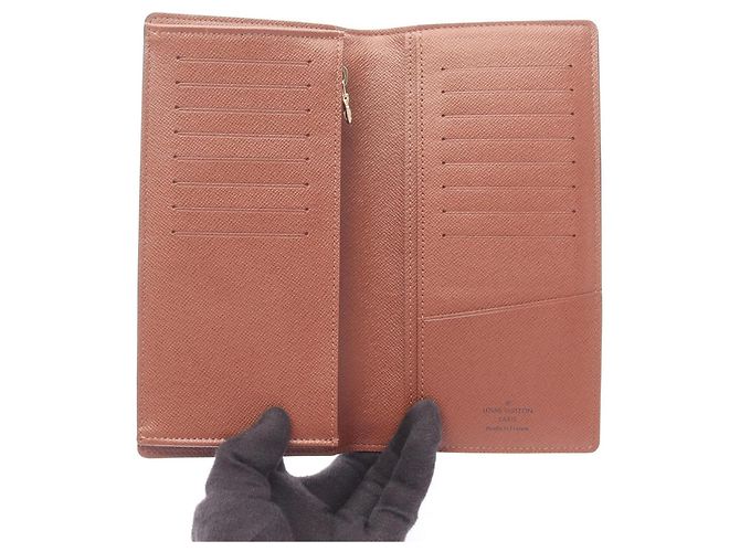 Cartera larga Louis Vuitton Portefeuille Brazza Monogram Castaño - vista 3