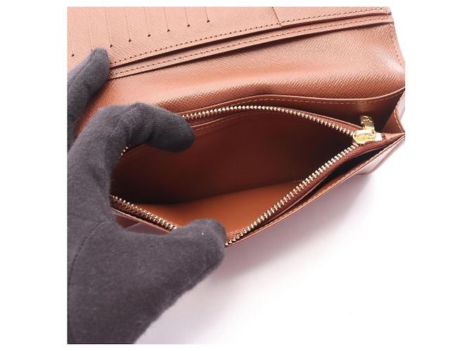 Cartera larga Louis Vuitton Portefeuille Brazza Monogram Castaño - vista 4