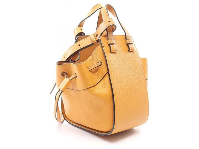 Mini bolso Hammock Drawstring Loewe Castaño Naranja - vista 2
