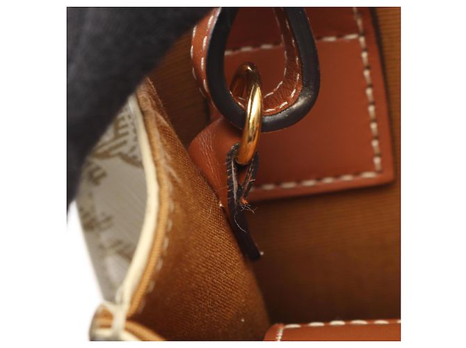 Céline Celine Mini Vertikaler Triomphe Cabas Handtasche Braun Weiß - Ansicht 9