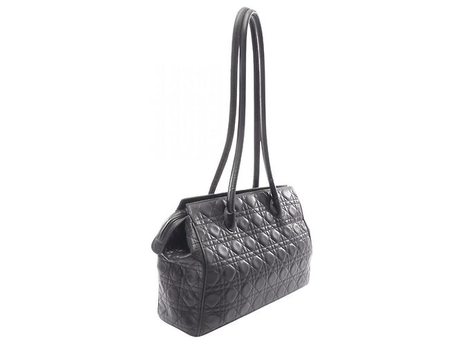 Borsa a Spalla Christian Dior Lady Cannage Nero - vista 2