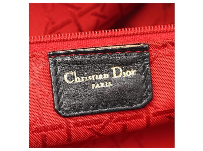 Borsa a Spalla Christian Dior Lady Cannage Nero - vista 4