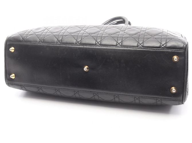 Borsa a Spalla Christian Dior Lady Cannage Nero - vista 5