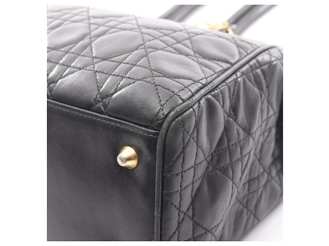 Borsa a Spalla Christian Dior Lady Cannage Nero - vista 6