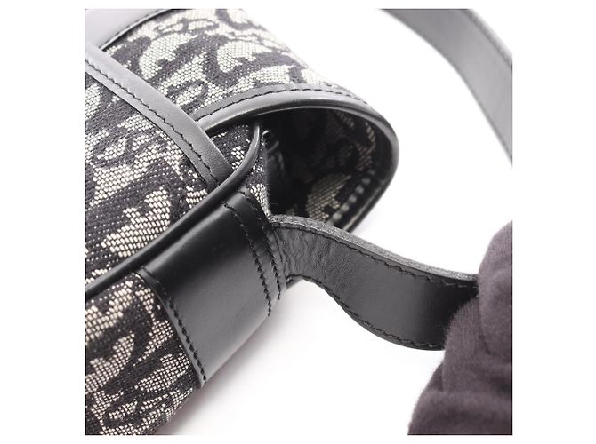 Borsa a tracolla Christian Dior Dior Trotter Nero Blu navy - vista 10