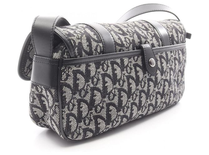 Borsa a tracolla Christian Dior Dior Trotter Nero Blu navy - vista 2