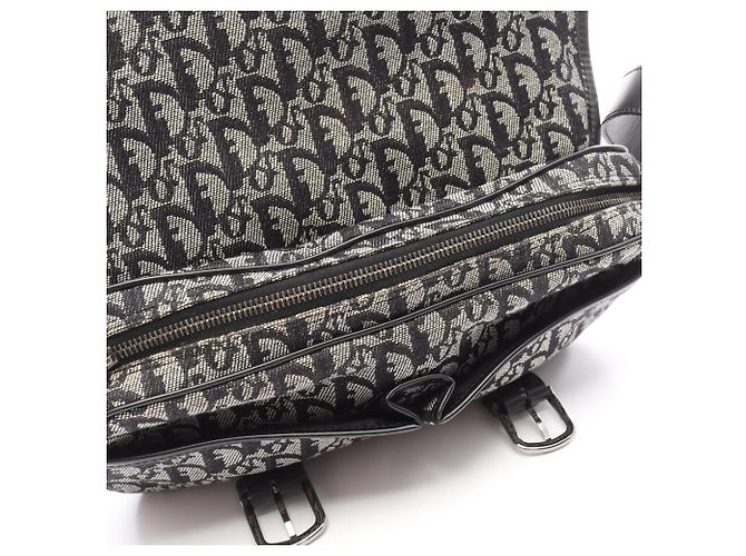 Borsa a tracolla Christian Dior Dior Trotter Nero Blu navy - vista 6