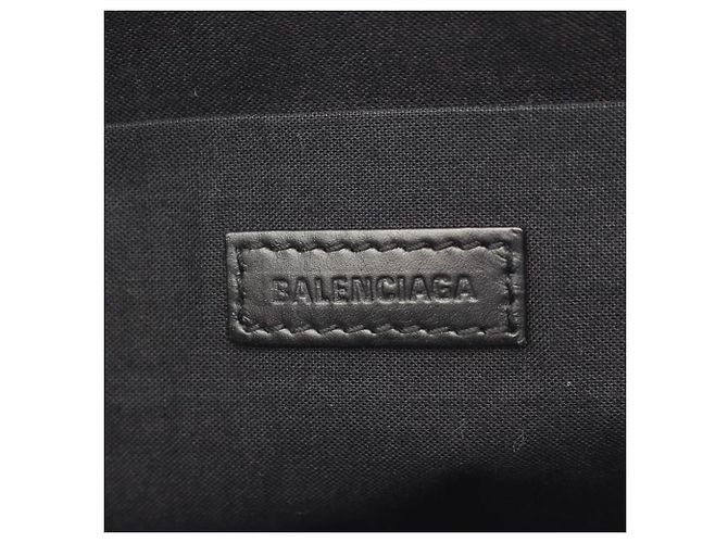 Clutch Balenciaga Navy Clip M Second Bag Nero Crudo - vista 4