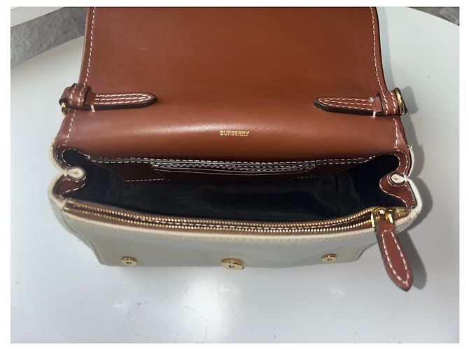 Burberry Horseferry Bum Printed Canvas mini Beige - vista 6