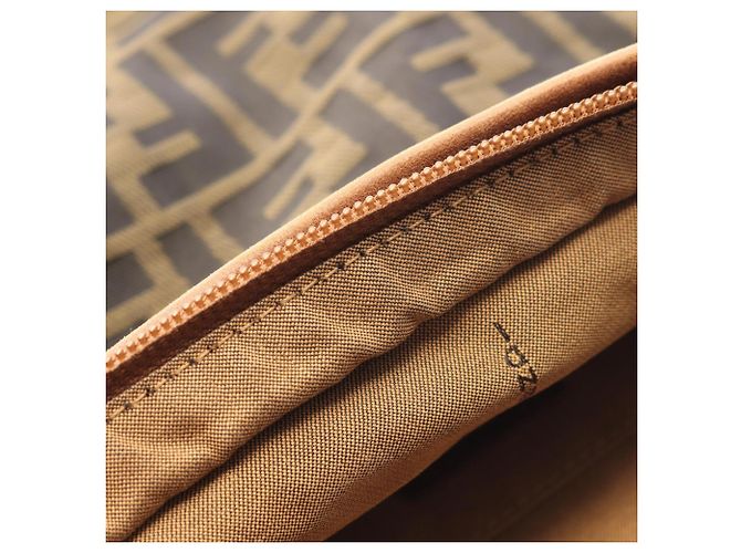 Borsa a Spalla Fendi Zucca Marrone Nero - vista 10