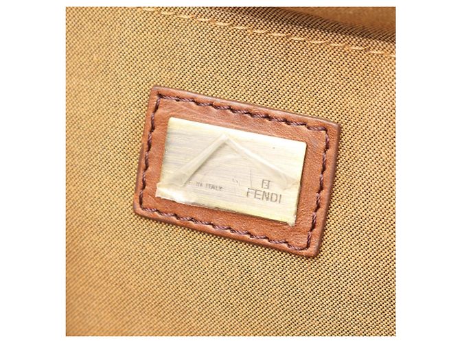 Borsa a Spalla Fendi Zucca Marrone Nero - vista 4