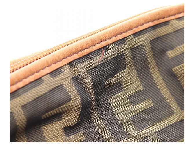 Borsa a Spalla Fendi Zucca Marrone Nero - vista 8
