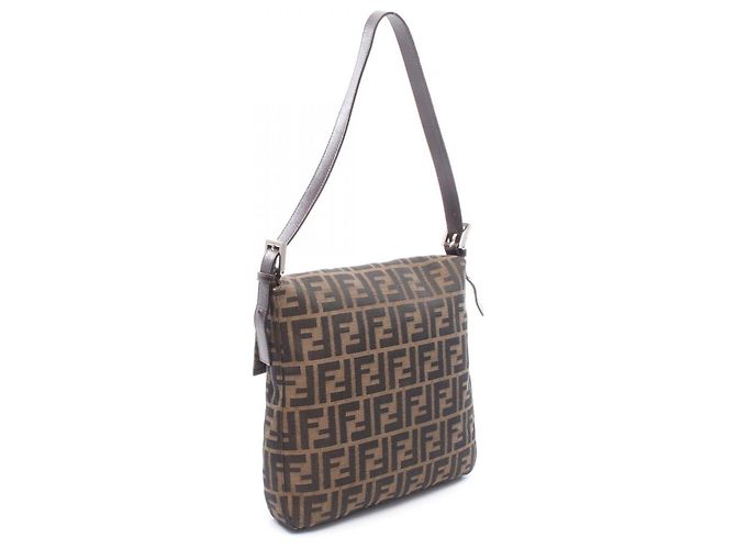 Borsa a Spalla Fendi Zucca Marrone - vista 2