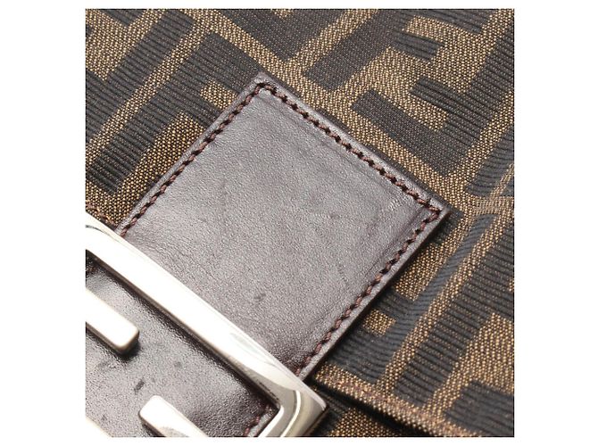 Borsa a Spalla Fendi Zucca Marrone - vista 5