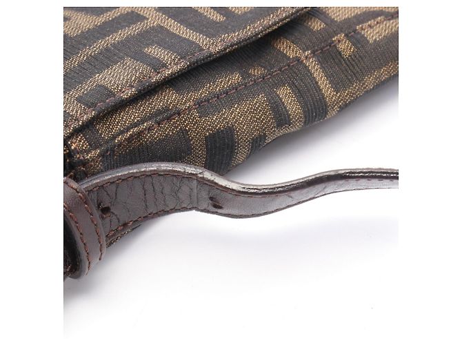 Borsa a Spalla Fendi Zucca Marrone - vista 9