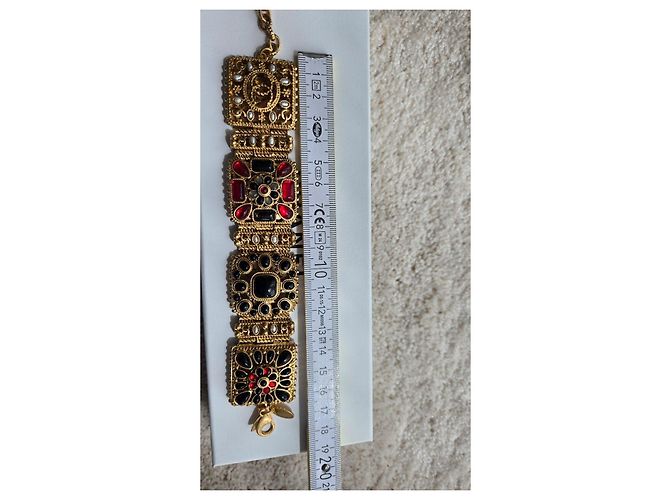 Bracciale Chanel Paris-Byzance Métiers d’Art Pre-Fall 2011 Nero Rosso Gold hardware - vista 13