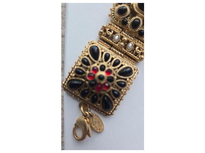 Bracciale Chanel Paris-Byzance Métiers d’Art Pre-Fall 2011 Nero Rosso Gold hardware - vista 8