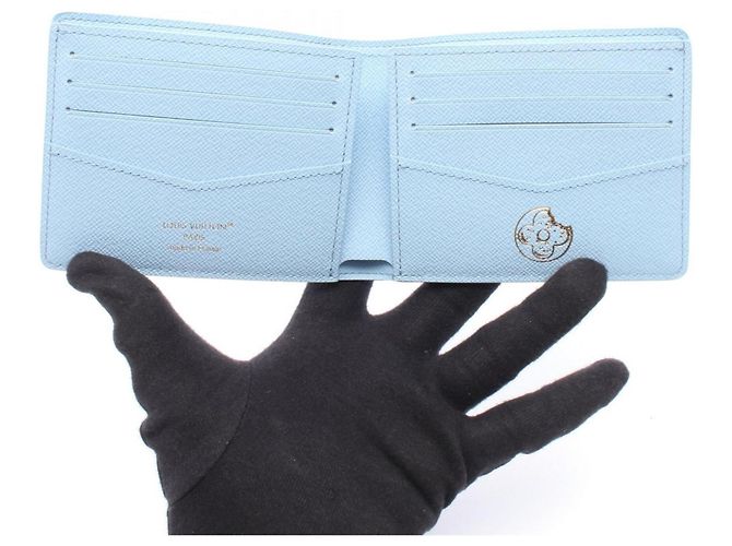 Cartera Louis Vuitton Portefeuille Slender Bi-fold Wallet Azul Multicolor - vista 3