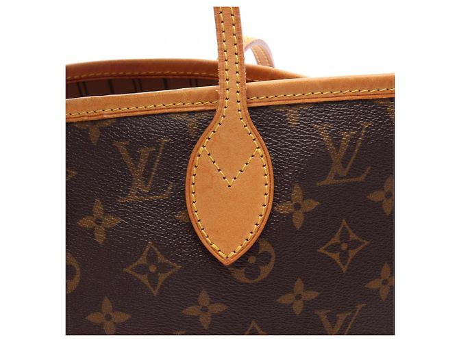 Borsa Tote Louis Vuitton Neverfull MM Monogram Marrone - vista 12