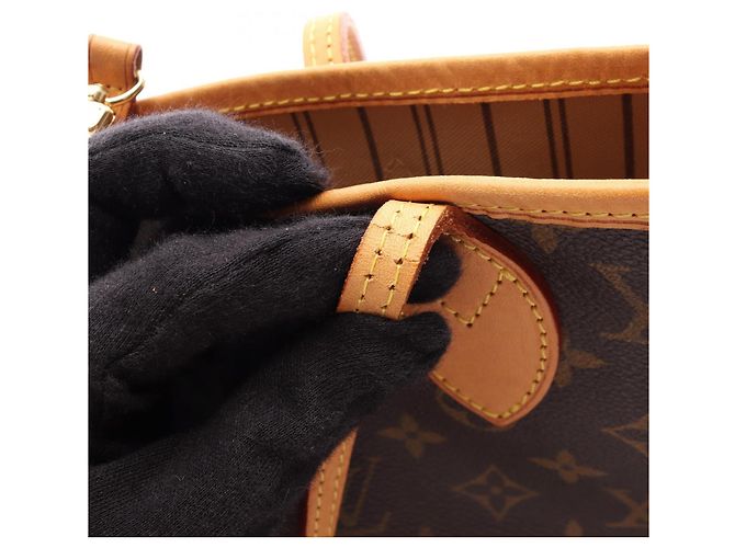 Borsa Tote Louis Vuitton Neverfull MM Monogram Marrone - vista 15