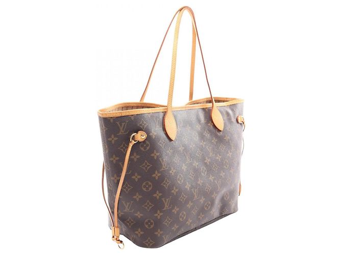 Borsa Tote Louis Vuitton Neverfull MM Monogram Marrone - vista 2