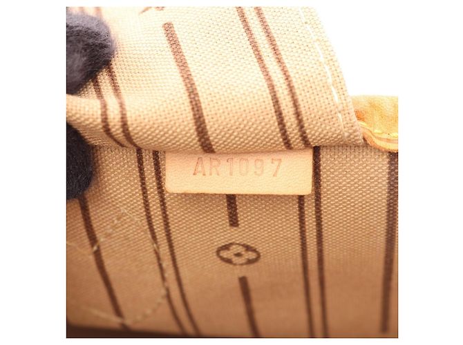 Borsa Tote Louis Vuitton Neverfull MM Monogram Marrone - vista 5