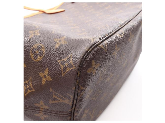 Borsa Tote Louis Vuitton Neverfull MM Monogram Marrone - vista 9