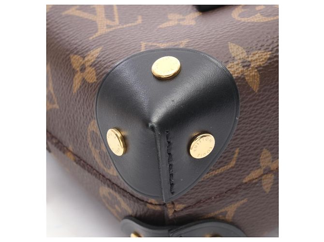 Borsa Louis Vuitton Petite Malle Souple Monogram Marrone Nero - vista 6