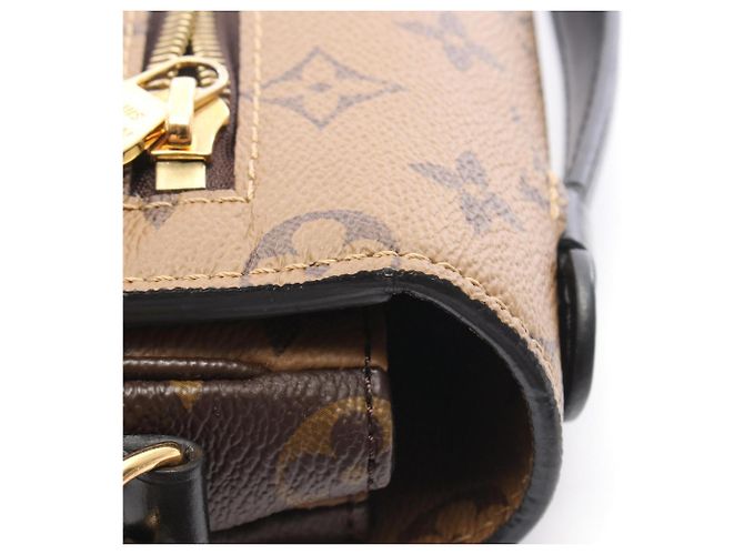 Louis Vuitton Pochette Metis MM Monogram Reverse Handbag Brown Black - view 11