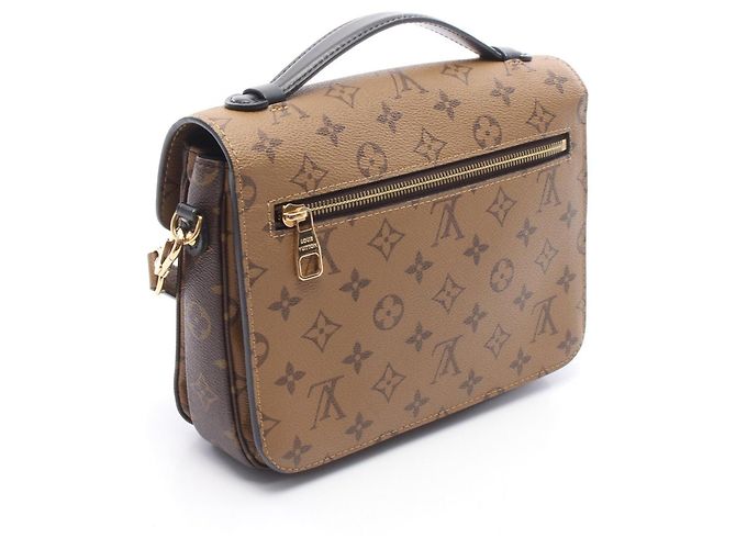 Louis Vuitton Pochette Metis MM Monogram Reverse Handbag Brown Black - view 2